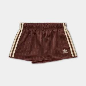 아디다 adidas 핀스트라이프 새틴 숏 팬츠 - 브라운 KC4236