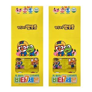 뽀롱뽀롱 뽀로로 비타7세븐 250정 x2개 복숭아맛 7가지비타민 자일리톨 비타세븐