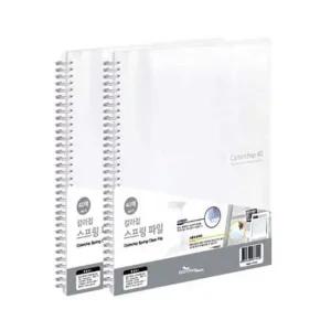 스프링화일 칼라칩 스프링화일 A4 40매 투명 문서보관 파일 스크