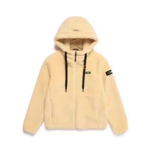 내셔널지오그래픽 N224WFJ910 여성 코스토니 플리스 뽀글이 후드 풀집업 BUTTER 340315