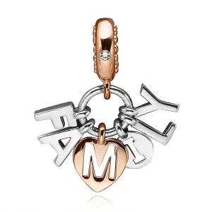 참 787785CZ 퍼펙트 페밀리 로트 투톤 펜던트 겸 댕글 참 당일발송