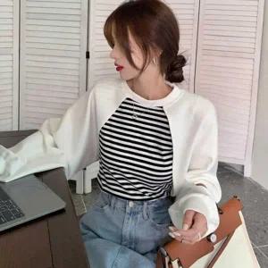 [하프클럽/]여자 직장인 출근 룩 청바지 코디 데일리 볼레로 패션