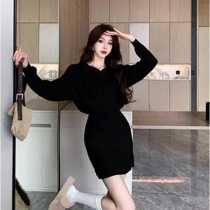 [하프클럽/]골지니트미니 원피스 여성미니