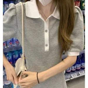 [하프클럽/]셔링퍼프소매 롱 원피스 GD83