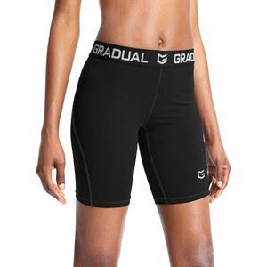 G 그라디언트 여성용 스판덱스 컴프레션 배구 반바지 3인치 /7인치 운동화 프로