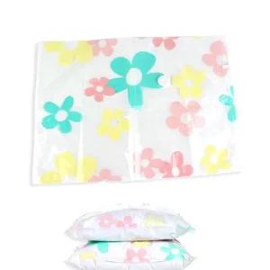 중형 꽃무늬 압축팩 진공 의류정리 의류정리 이불비닐봉투 자취필수템 이사물건보관