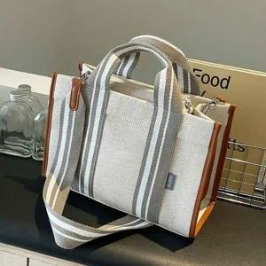 고품질 URB751 사각 패브릭 웨빙 여성 캐주얼 숄더백 토트백 (WE818A8)