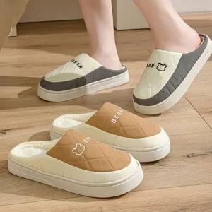 써클베어슬리퍼 여성 남성 겨울 실내 거실화 방한화
