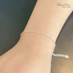 925실버 오보이드 비드 은팔찌 군번줄팔찌 순은 은구슬 레이어드팔찌 오링