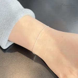 925실버 베이직 씬 체인팔찌 순은 레이어드 팔찌 실팔찌 오링