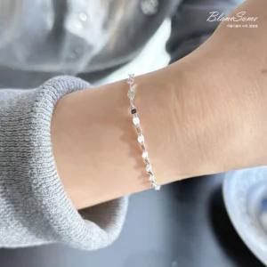 925실버 샤이닝글로우 은팔찌 순은 레이어드 팔찌 실팔찌 오링 체인팔찌