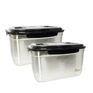 키친아트 스텐304 무연마 대용량 김치통12L-2개