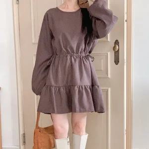 [다잇템] 여자 드로우코드 에이라인 티어드 귀여운 큰사이즈 미니원피스_23562461_588872