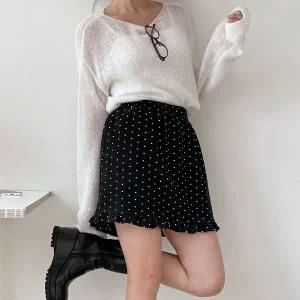 [옷자락]여자 러블리 잔도트 프릴 A라인 밴딩 포켓 미니스커트_P409705566