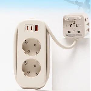 오아 포켓탭 해외 여행용 멀티탭 2구 어댑터 고속충전 USB 멀티 콘센트 돼지코 플러그