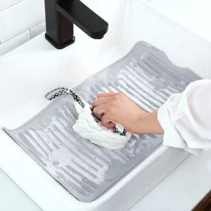 여행용 실리콘 빨래판 흡착식 세탁기 고무 세탁도구 양말 손세탁용 빨래판대