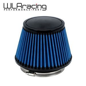 범용 고유량 입구 자동차 냉기 흡입 공기 필터 클리너 파이프 수정 스쿠터 파란색 4.5 인치 115mm