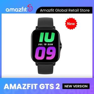 [새 버전] Amazfit GTS 2 스마트 워치, 안드로이드 IOS용, 90 가지 스포츠 모드, 24H 심박수 추적, 6 일 배