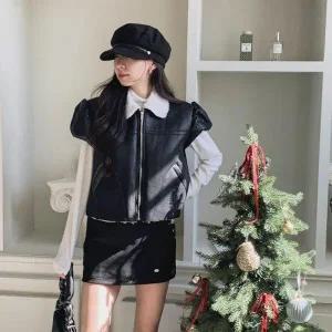 [다잇템] 여성 카파넥 뽀글이 조끼 힙무드 무스탕 조끼_23582591_588872