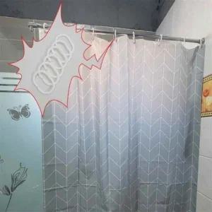 방수 비닐 샤워커튼 그레이 80x180 파티션 가림막커튼