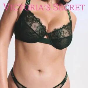 [빅토리아시크릿]빅토리아시크릿 큐빅 로고 샤인스트랩 노패드브라 D컵 E컵 홑겹브라 세트 실란트로