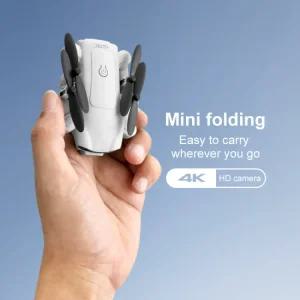 HD 1080P 드론 기압 RC 콥터 고도 V9 미니 카메라가 FPV 4K 4C 회색 장착된 WiFi 접이식