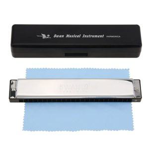 오리글램 블루스 프로페셔널 하모니카 키 오브 C, 24홀 블루스 하프 마우스 오르간 하모니카 케이스 포함