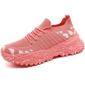 두꺼운 솔드 슈즈 위의 XKOWO 여성용 슬립 워킹 편안한 바지 신발 아웃솔 운동화 크로스 트레이닝 캐주얼 플랫폼 패션