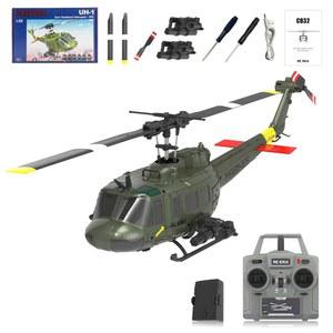 호엔텍 RC ERA C032 UH-1 휴이 헬리콥터 - 2.4G 6CH 자이로 안정화 플라이바리스 RTF 원격 제어 헬리콥터, 성인 애호가를 위한 1/48 스케일 항공기 모델