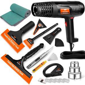 WRAPXpert 윈도우 틴팅 도구 키트 자동차 도구, 히트건 , 3개의 스퀴지, 유틸리티 나이프, 필름 커터, 플라스틱 면도기, 수건, 차량 적용