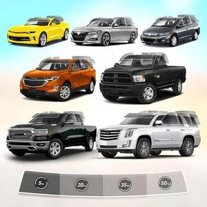 자동차용 나노 세라믹 윈도우 틴트 - 선 스트립(5%~50% VLT)으로 모든 측면 및 후면에 프리컷 99% 자외선 열 차단 범용 자동차 틴팅 키트