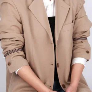 소매 고정밴드 암가터 베이지