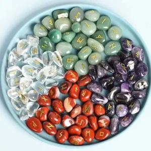 금속 룬 롤링 운세 석 불규칙한 게시 조각 ki 문자 컬렉션 기념 이색수집품