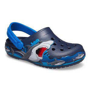 [크록스] 키즈 샤크 라이트 클로그 아동 샌들 슬리퍼 207070-410