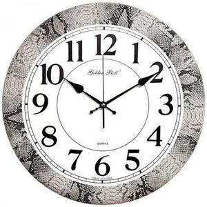 [BZJLRHQ7_51AJ]GB4885ds 가죽 무소음 벽시계 40cm GWM