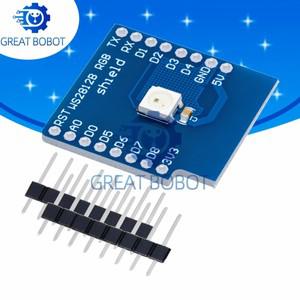 WeMos D1 모듈 용 1PCS Esp8266 미니 보드 (핀 포함) WS2812B RGB