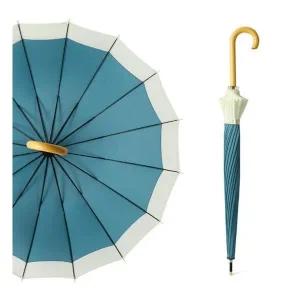 자동장우산 16k튼튼한 우드손잡이 골프우산