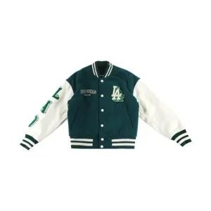 MLB 남성 울 와펜 소매 배색 바시티 자켓 3AJPV0234-07GND