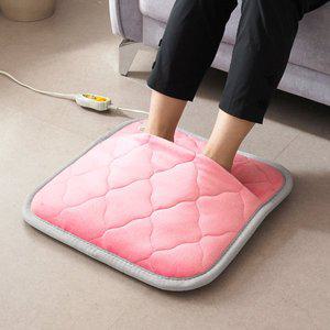 [굿모닝웰빙] 도톰하고 부드러운 발전용 풋워머 극세사 발방석 발난로 온열방석 전기방석 45X45cm  (미...