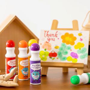 [민화샵] 유아 페이스페인팅 도트 물감펜 어린이 톡톡 물감 놀이