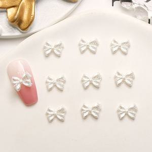 파스텔 반짝 리본 네일파츠 10개입 JS