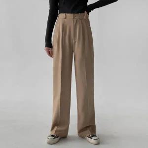 [에이와비] [140.150ver] #AWABMADE:_머니투핀턱와이드슬랙스 -키작녀/기장선택/2color/4size/직장인/하객룩 추천/올드머니룩