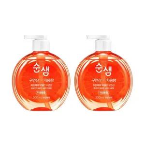 순샘 주방세제 용기 자몽, 500ml, 2개