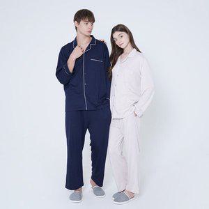 [애니바디](광주신세계)남여 공용 면모달 긴팔긴바지 파자마 세트 ANJS25S01