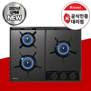 린나이 가스레인지 3구 더 빌트인 블랙 매립형 가스쿡탑 CPBC611DJ 25년 신제품