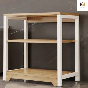 고강도 철제 3단 수납선반 화이트/블랙 다용도 3단 진열선반 