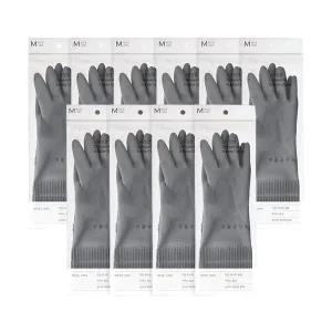 [생활공작소] 라텍스 고무장갑 밴드형 그레이 10쌍 / (사이즈 택1)