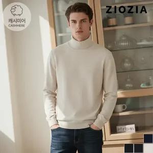 [지오지아] 잔 조직 데일리 터틀넥 니트 (ABD4EU1107)