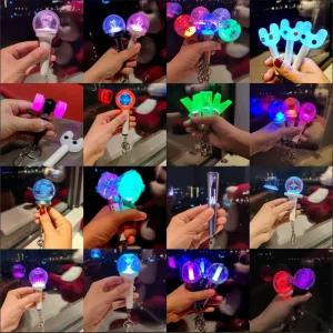 응원봉 미니 키링 콘서트 LED 야광봉 굿즈 열쇠고리 원스트리 반짝이는 화분 키홀더 공식