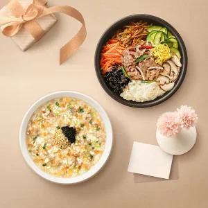 [본죽&비빔밥] 쇠고기야채죽+돌솥 소불고기나물비빔밥